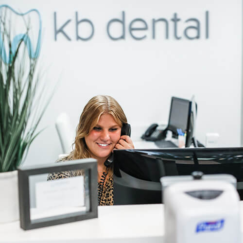 Our receptionist at KB Dental