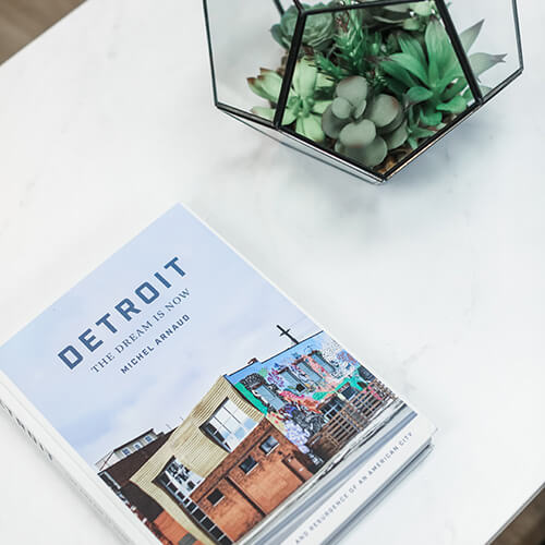 A detroit magazine on our coffee table